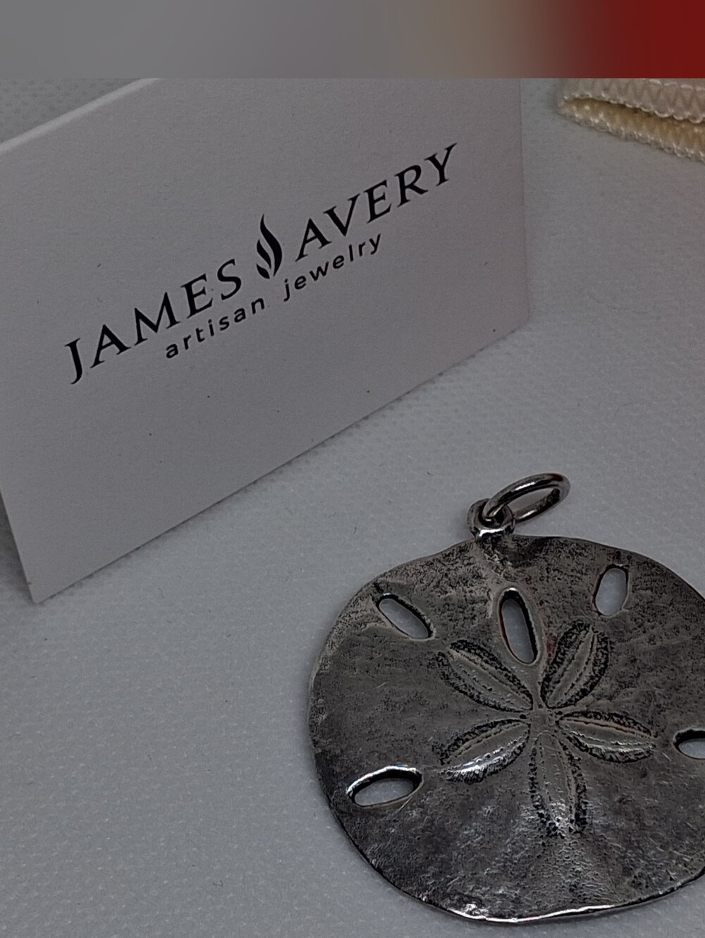 Retired- James Avery - Large Sand Dollar Pendant- Vintage Sterling Silver Charm